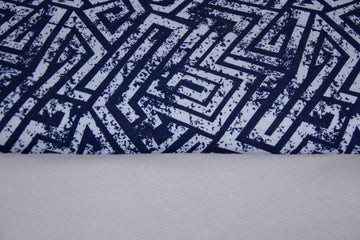 Stoffpaket French Terry + Bündchen "Labyrinth", grau